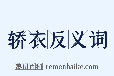 轿衣反义词是什么意思的图片